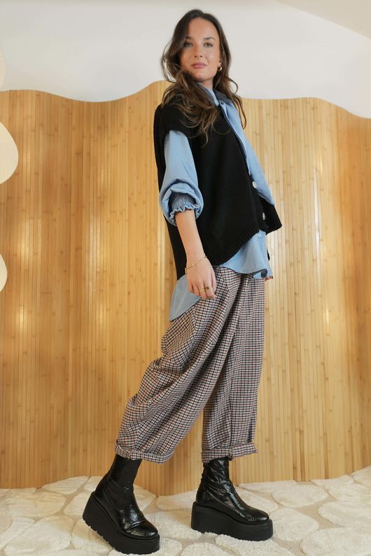 Etta Slouch Knit Layering Tank Black